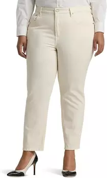 Джинсы LAUREN Ralph Lauren Plus-Size Relaxed Tapered Ankle Jeans, цвет Mascarpone Cream Wash