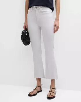 Джинсы Le Crop Mini Boot Raw Stagger FRAME, цвет Blanc