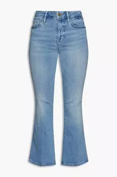 Джинсы Le Crop Mini Boot с выцветшим эффектом и средней посадкой FRAME, синий