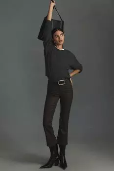 Джинсы Le Crop Mini Boot со средней посадкой и рамкой с покрытием, цвет surplus coated