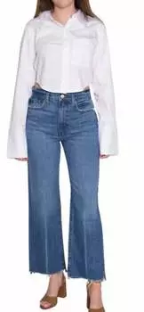 Джинсы Le Jane Crop Step в морском стиле FRAME, цвет mariner clean