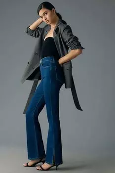 Джинсы Le Jean Stella расклешенные с высокой посадкой, синий