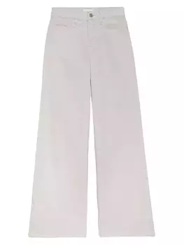 Джинсы Le Palazzo с высокой посадкой и широкими штанинами Frame, цвет bone
