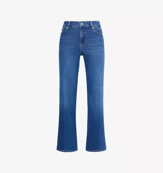 Джинсы Le Slim Palazzo с пятью карманами, широкими штанинами и высокой посадкой из смеси эластичного денима Frame, цвет femma