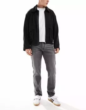 Джинсы Lee West прямого кроя серого цвета