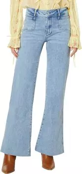 Джинсы Leenah 32" w/ Angled Patch Pockets + Blind Stitch Hem in Alivia Paige, цвет Alivia