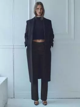 Джинсы leonie с животным принтом Mango, темно-коричневый