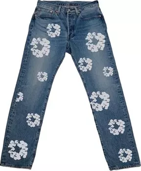 Джинсы Levi's x Denim Tears The Cotton Wreath Jean 'Vintage Wash', синий