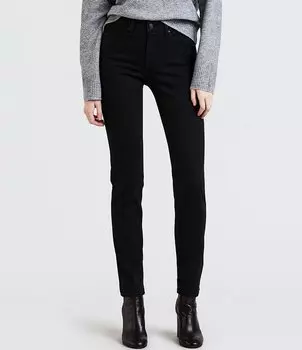Джинсы Levi's 312 Shaping Slim Leg из эластичного денима со средней посадкой, черный