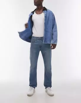 Джинсы Levi's 502 Performance Cool зауженного денима темно-синего цвета