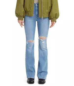 Джинсы Levi's 726 с высокой посадкой и расклешенными коленями, синий