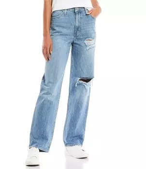 Джинсы Levi's 94 Baggy Destructed прямого кроя, синий
