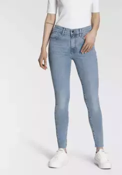 Джинсы Levi's скинни "720 High Rise", высокая талия, открытый низ, голубой