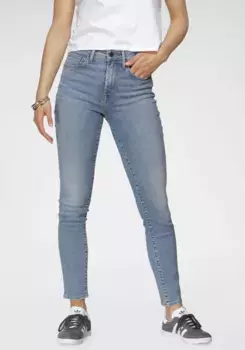 Джинсы Levi's скинни "721 High Rise Skinny" с высоким поясом, серебристый