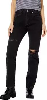 Джинсы Levi's Womens 501 Jeans, цвет Black Destruction