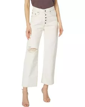 Джинсы Levi's Womens Snap Ribcage Straight Ankle, цвет Barely Freezing with Damage