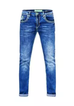 Джинсы ЛЕВИН 2 с модными декоративными швами RUSTY NEAL, синий