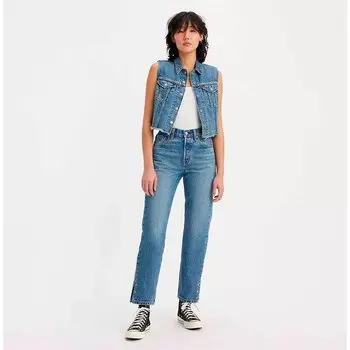 Джинсы Levis 501 Crop, синий