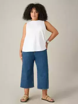 Джинсы Live Unlimited Curve Cropped Wide Leg, синий