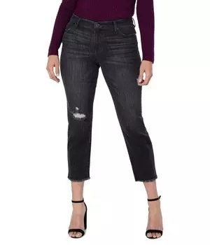 Джинсы Liverpool, Kennedy Crop Straight w/ Fray Hem in Costa Mesa