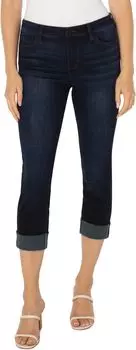 Джинсы Liverpool Los Angeles Charlie Crop Wide Rolled Cuff in Destiny Dark, цвет Destiny Dark