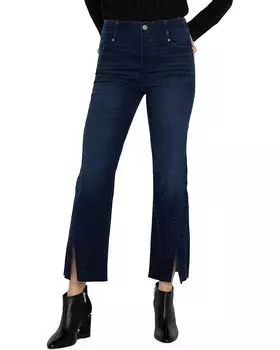 Джинсы Liverpool Los Angeles Gia Glider Pull-On Mid-Rise Crop Flare Twisted Seam Stretch Denim, цвет Banning