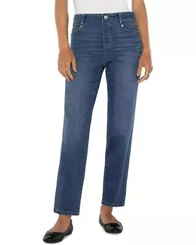 Джинсы Liverpool Los Angeles Gia Glider Pull-On Mid-Rise Slim Dual Fx Denim, цвет Sage Creek
