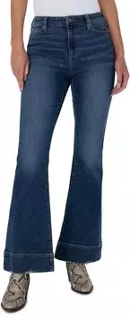 Джинсы Liverpool Los Angeles Hannah High-Rise Flare Jeans w/ Wide Hem 32" in Chatfield, цвет Chatfield