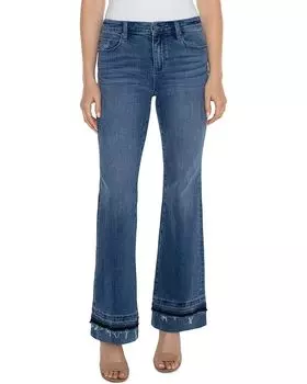 Джинсы Liverpool Los Angeles Lucy Bootcut Mid-Rise Crosshatch Denim Jean with Let Down Hem 32", цвет Vandever