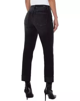 Джинсы Liverpool Los Angeles Marley Girlfriend Jeans w/ Raw Cut Cuff 27" in Herington, цвет Herington