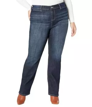 Джинсы Liverpool, Plus Size Kennedy High-Rise Straight Jeans w/ Welt Pockets 32" in Castle