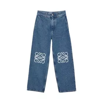 Джинсы Loewe Anagram Baggy Jeans, цвет Mid Blue Denim