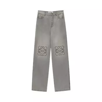 Джинсы Loewe Anagram Baggy Jeans Grey Melange, серый