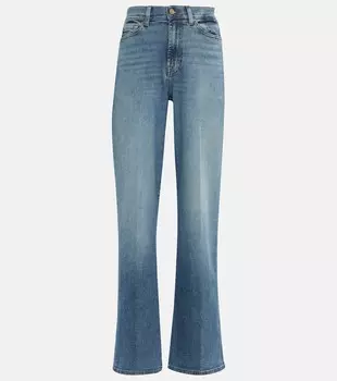 Джинсы lotta luxe vintage с высокой посадкой и широкими штанинами 7 For All Mankind, синий