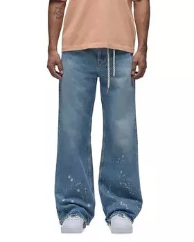 Джинсы Luca с широкими штанинами в отбеленном синем цвете Hudson, синий