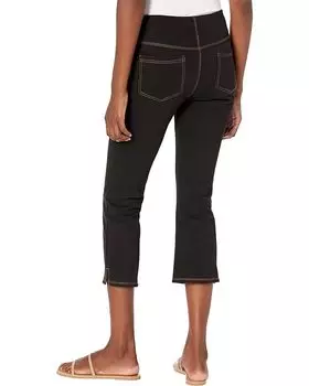 Джинсы Lysse Valerie Knit Denim Kick Flare Crop, черный