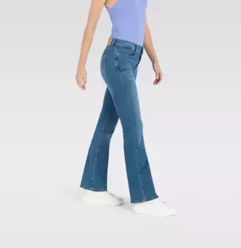 Джинсы MAC Bootcut "BOOT", модный расклешенный низ, синий