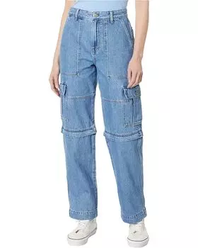 Джинсы Madewell Baggy Straight Cargo Jeans in Thetford Wash: Zip-Off Edition, цвет Thetford Wash