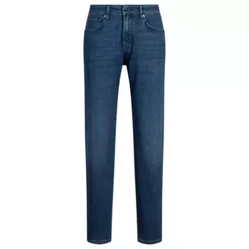 Джинсы Maine Regular Fit из мягкого синего денима BOSS
