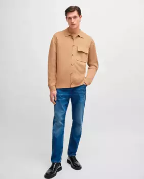 Джинсы Maine regular fit из удобного эластичного денима Boss, синий