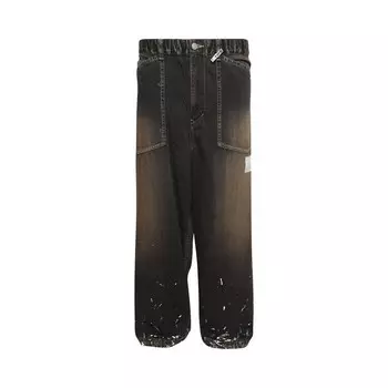 Джинсы Maison Mihara Yasuhiro Painted Baker Jeans, черный