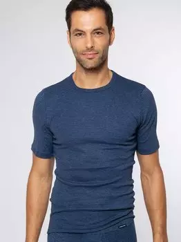 Джинсы-Майнер в тонкую рубчику Ammann, синий