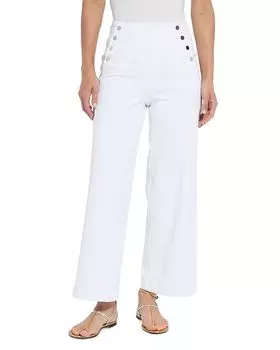 Джинсы Mallory Sailor с высокой талией и широкими штанинами белого цвета Lyss, белый