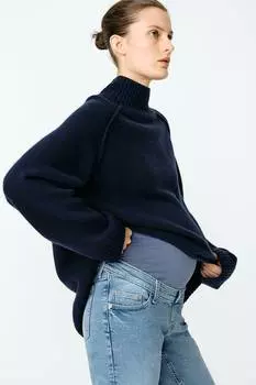 Джинсы Mama slim по щиколотку H&M, синий