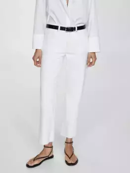 Джинсы Mango Blanca Cropped, белый