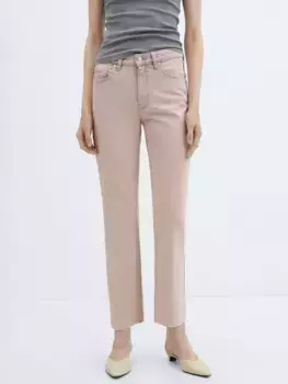 Джинсы Mango Blanca Straight Cropped, цвет pastel/pink