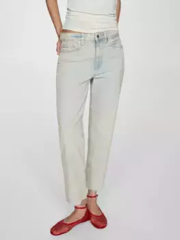 Джинсы Mango Blanca Straight Cropped, цвет washed/blue