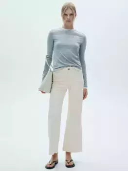 Джинсы Mango Catherin Culotte, цвет natural white