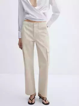 Джинсы Mango Lara Cargo, бежевый