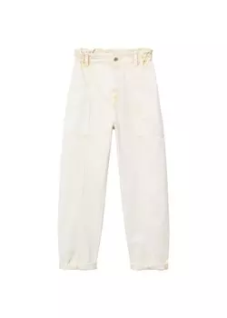 Джинсы MANGO Loose fit Jeans Angela, пастельно-желтый